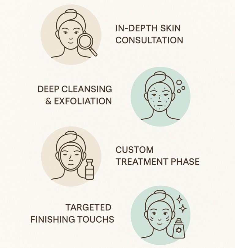luxury facial treatment process